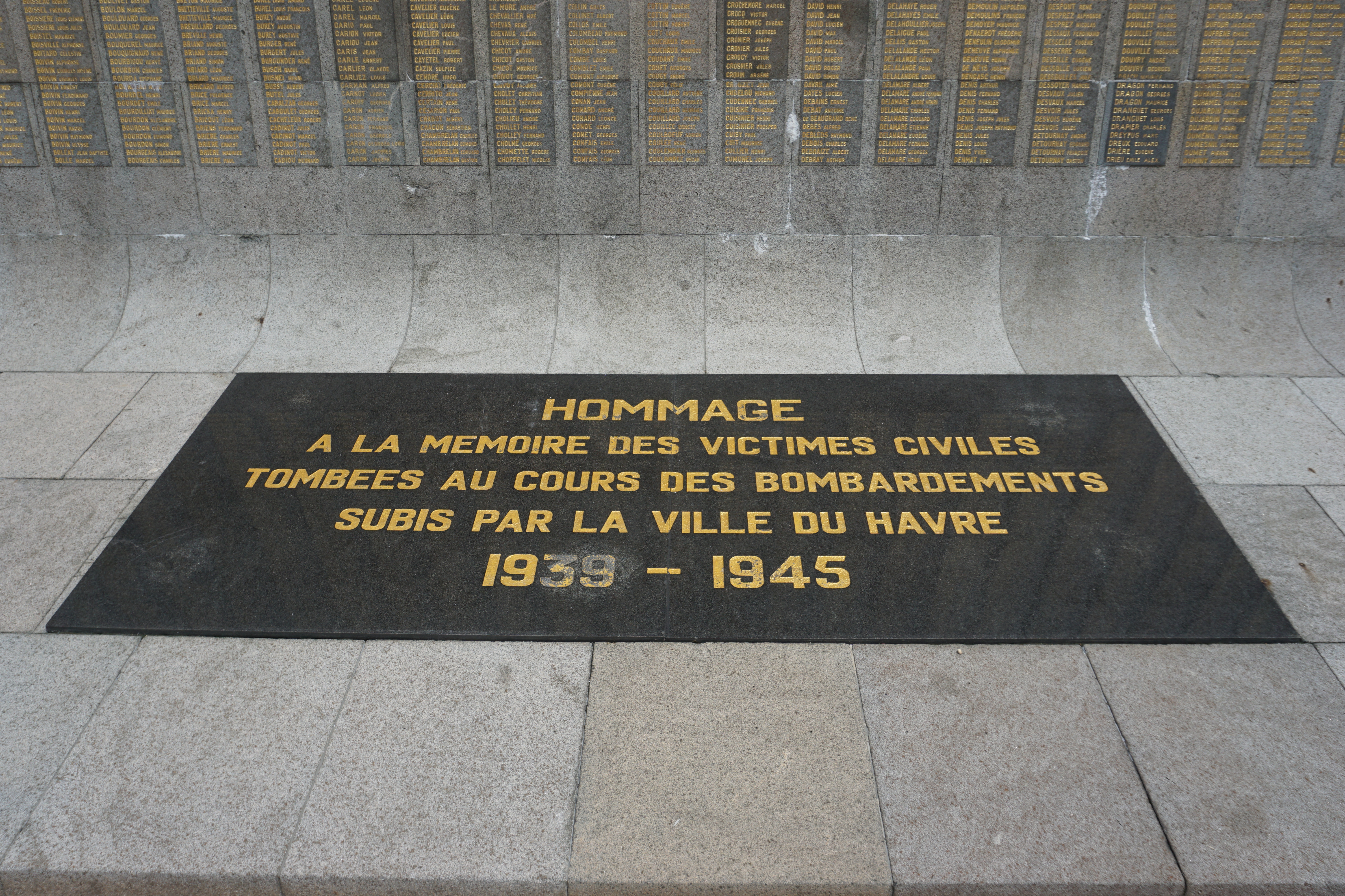 Le Havre, World War I, World War II, memorial, civilian deaths