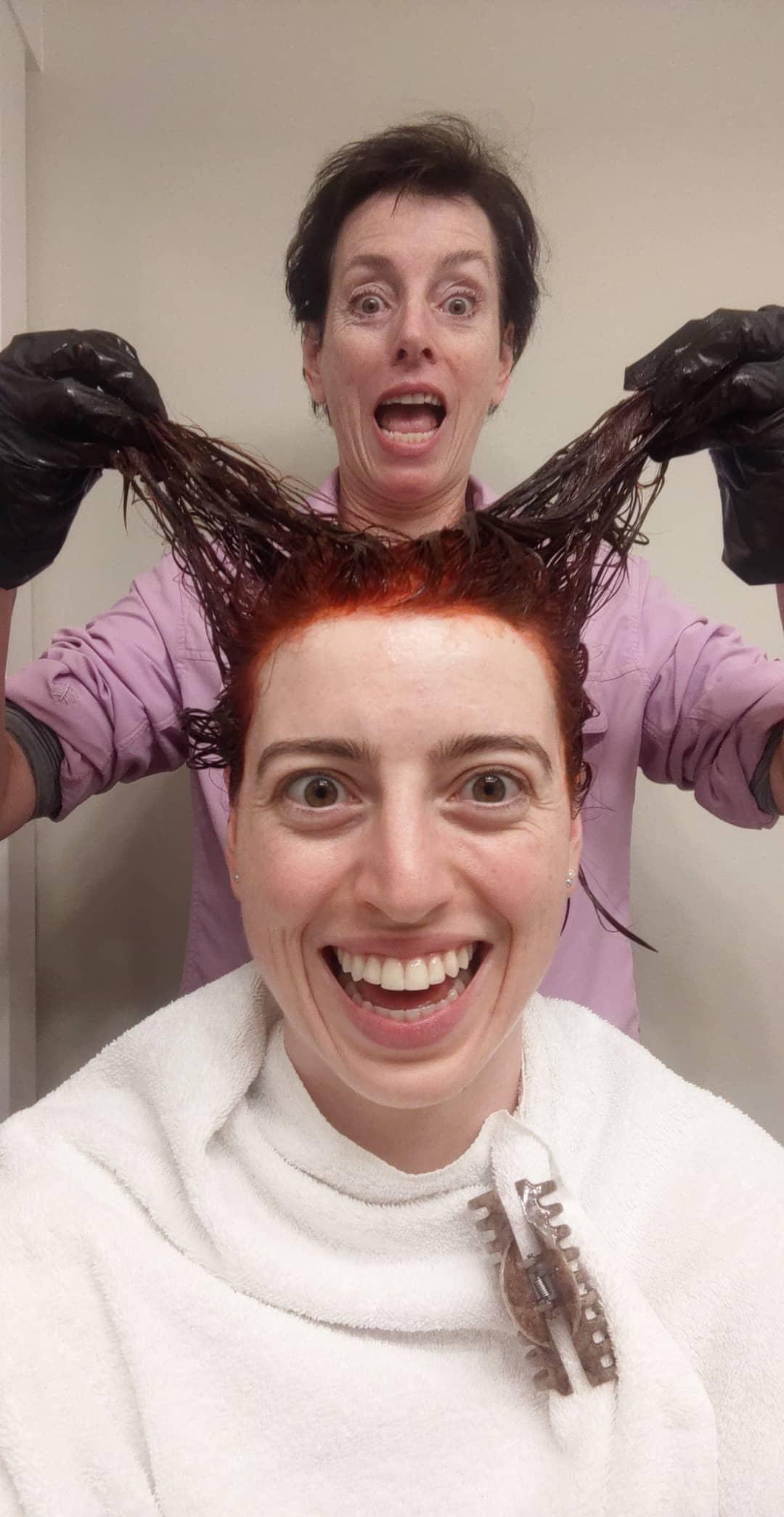 hair dye, red, Coronavirus, coping